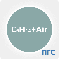 ПГС ГСО 1 разряд гексан (C6H14) 0.475% в воздухе (air) в стальном баллоне 5 л. вентиль латунь