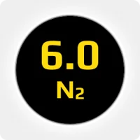 Азот (N2) 6.0 (99,9999%) в баллоне 40л 150бар, соединение  G3-4 (DIN 9)
