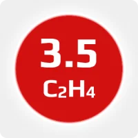 Этилен  (C2H4) 3.5 (99,95%) в баллоне 5л. (1,4 кг.), соединение W21,8х1/14'' LH (DIN 1)