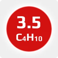 Изобутан (i-C4H10) 3.5 (99,95%) в баллоне 2л (1 кг) соединение W21,8х1/14'' LH (DIN 1)