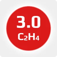 Этилен  (C2H4) 3.0 (99,9%) в баллоне 10л. 2,7 кг., соединение W21,8х1-14'' LH (DIN 1)