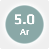 Аргон (Ar) 5.0 (99,999%) медицинский в баллоне 50л 300бар, соединение  G3/4 (DIN 9)